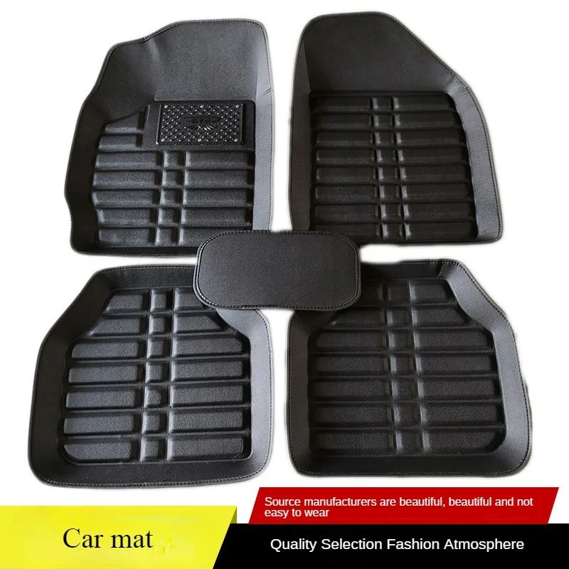 5 個プレミアム簡単クリーン防水自動フットパッドユニバーサル防水 Pu レザー耐久性のある車のフロアマット車のインテリア Accessorie