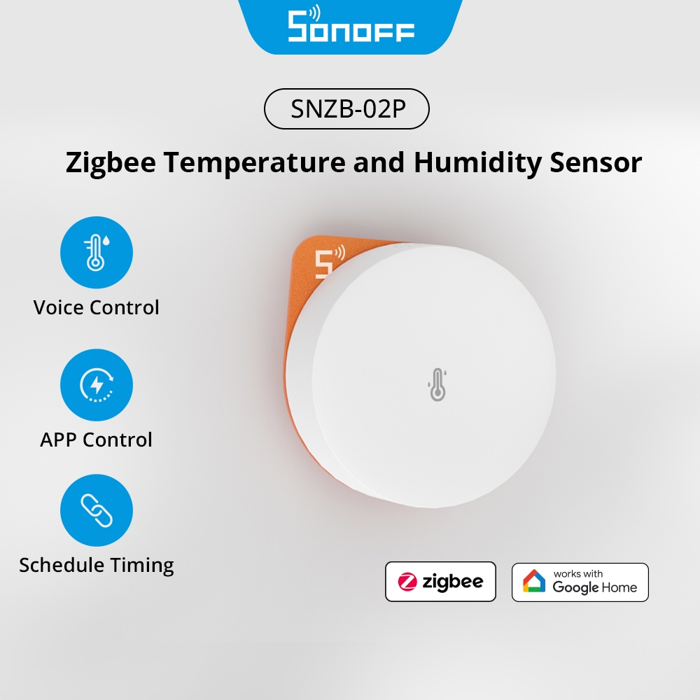 SONOFF SNZB 02P EWeLink スマート ホーム ガジェット ZigBee 温度センサー 湿度検出器 温度計 Alexa Google アシスタント Yandex