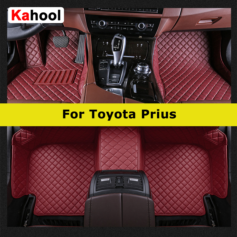 KAHOOL カスタム車のフロアマットトヨタプリウス 2th 3th W2 W3 2003-2015 自動車カーペット Foot Coche Accessorie