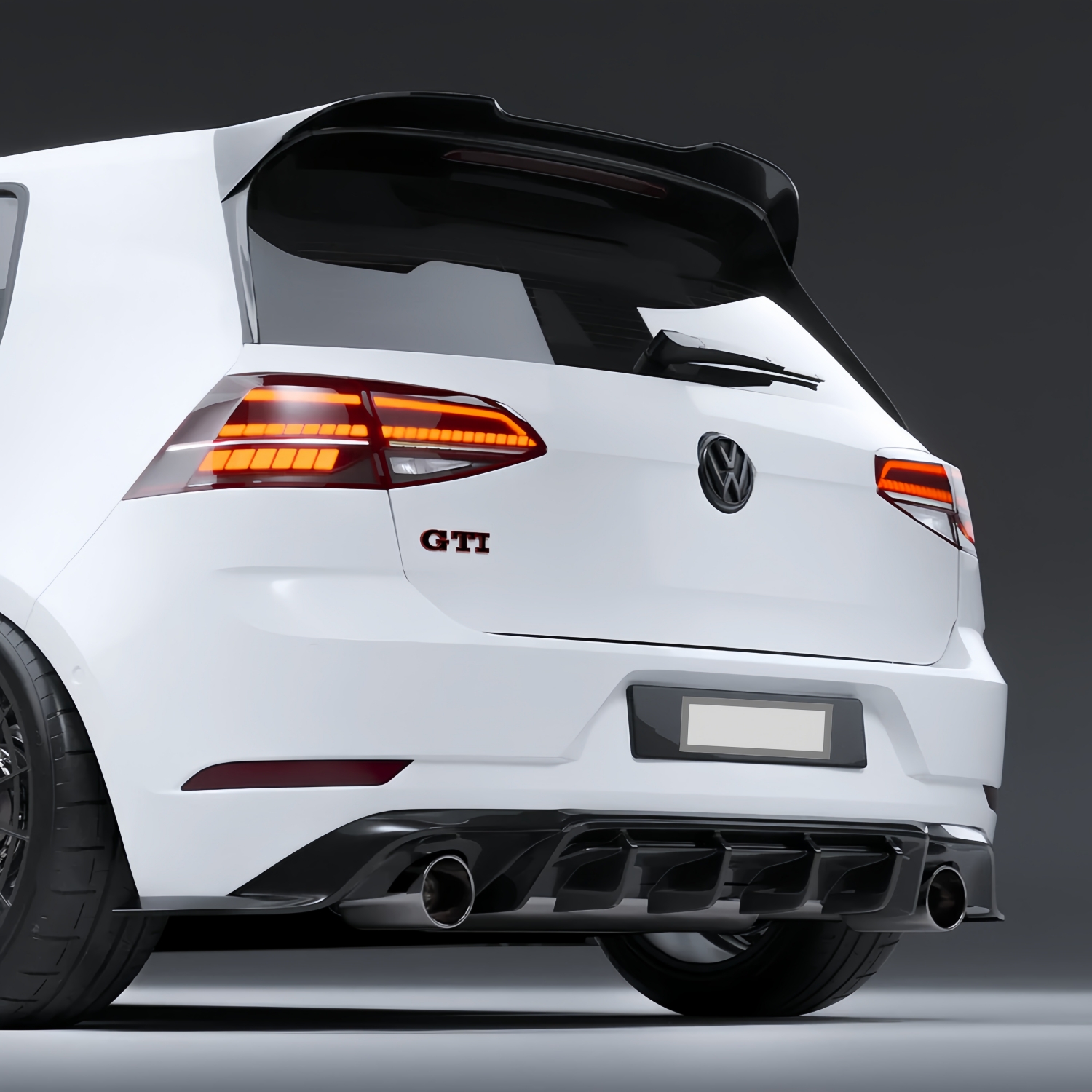 グロスブラック 2 世代エッティンガースタイルリアルーフスポイラーウィング VW ゴルフ 7 MK7 GTI GTD R TSI TDI R-Line 2013-2020 チューニングボディキット