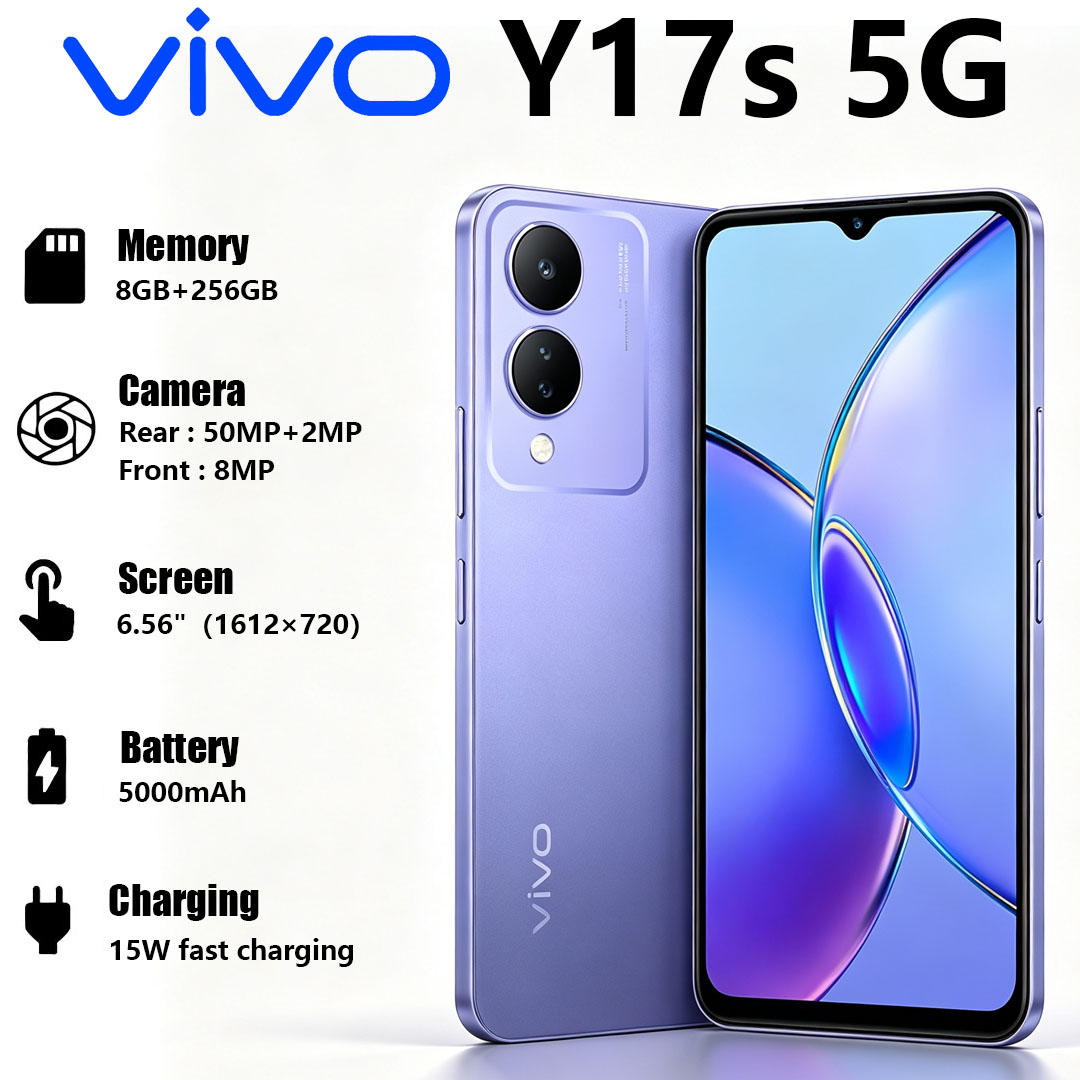 新しい VIVO Y17s 5 グラムグローバルバージョン携帯電話 6.56 インチ HD 大画面 50MP カメラ 5000mAh 15 ワット高速充電予算デュアル SIM スマートフォン