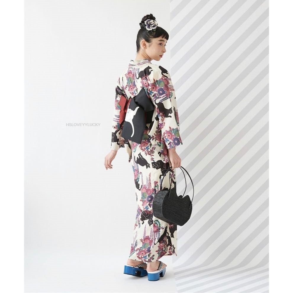 和風レトロ女性着物浴衣ドレスヴィンテージ写真撮影コスプレ衣装イブニングドレス猫バスローブ浴衣芸者