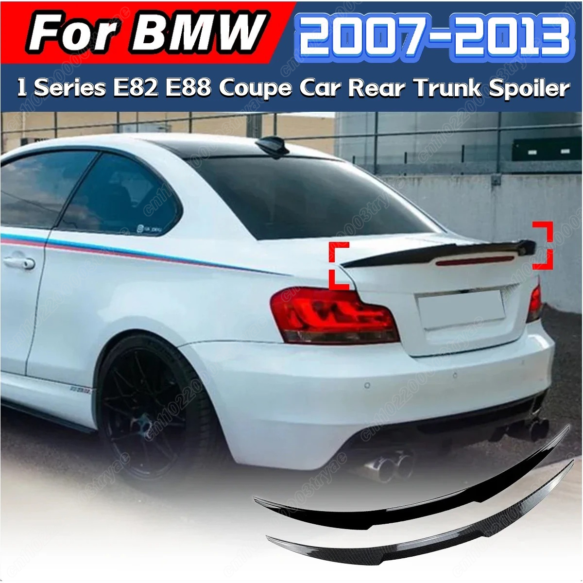Bmw 1 シリーズ E82 E88 クーペ 118i 128i 135i 2007 2008 2009 2010 2011 2012 2013 車のリアトランクスポイラールーフスポイラーウイングキット