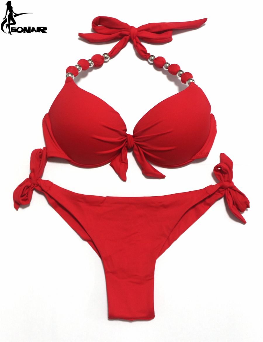 EONAR プッシュアップビキニ女性包帯水着ブラジルカットボトムビキニセット水着マイヨ・デ・ベインのファム水着