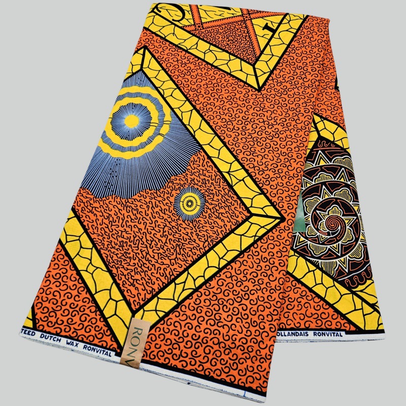 6Yards Long Cotton African Style Wax Fabric for Sewing Dress Sofa Curtain Tablecloth 120CM Wide R2747