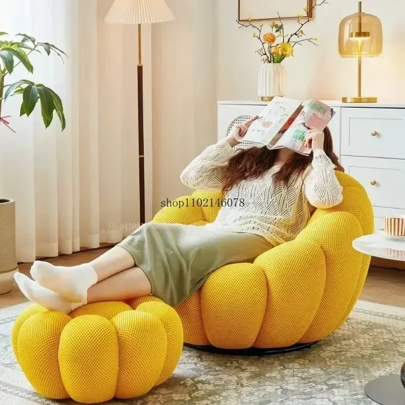 バブル特殊形状怠惰なソファシングルソファリビングルームバルコニー回転シングルソファ家具北欧ソファベッドラウンジペダル