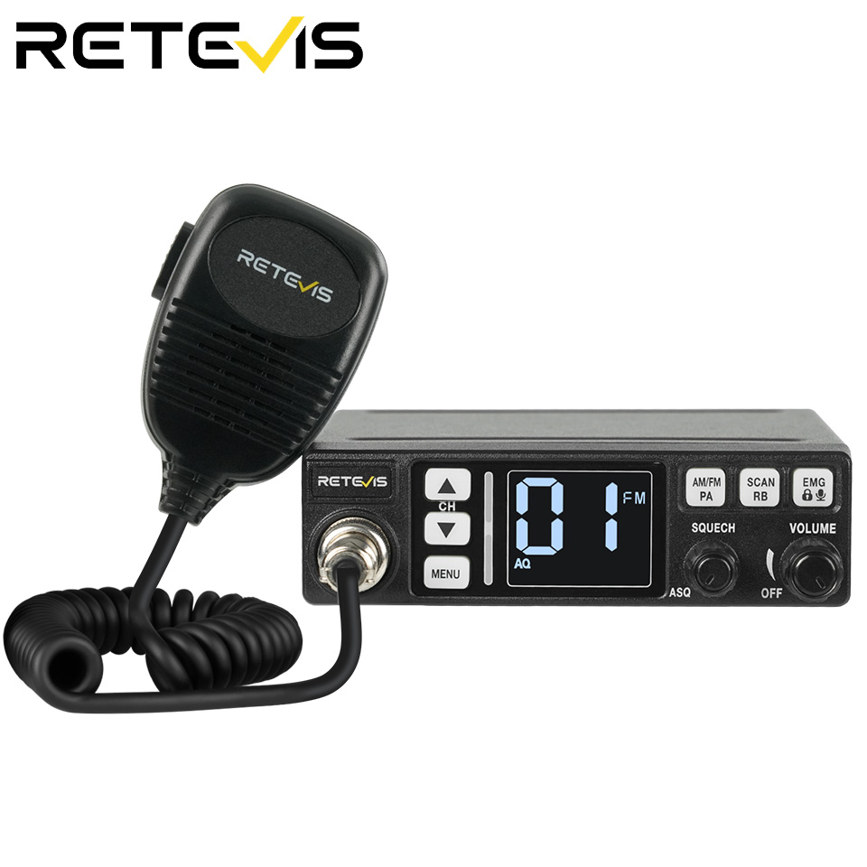 Retevis MB63 CB ラジオ局長距離通信プロフェッショナル CB 車携帯アマチュア無線 AM FM チャンネル 9/19 VOX トラック運転手用