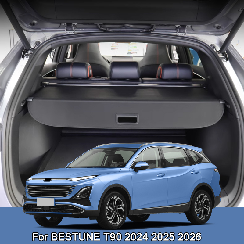 一汽 BESTUNE T90 2024 2025 2026 車格納式リアトランクカーテンカバーオーガナイザープライバシーセキュリティスクリーンシールドシェード貨物