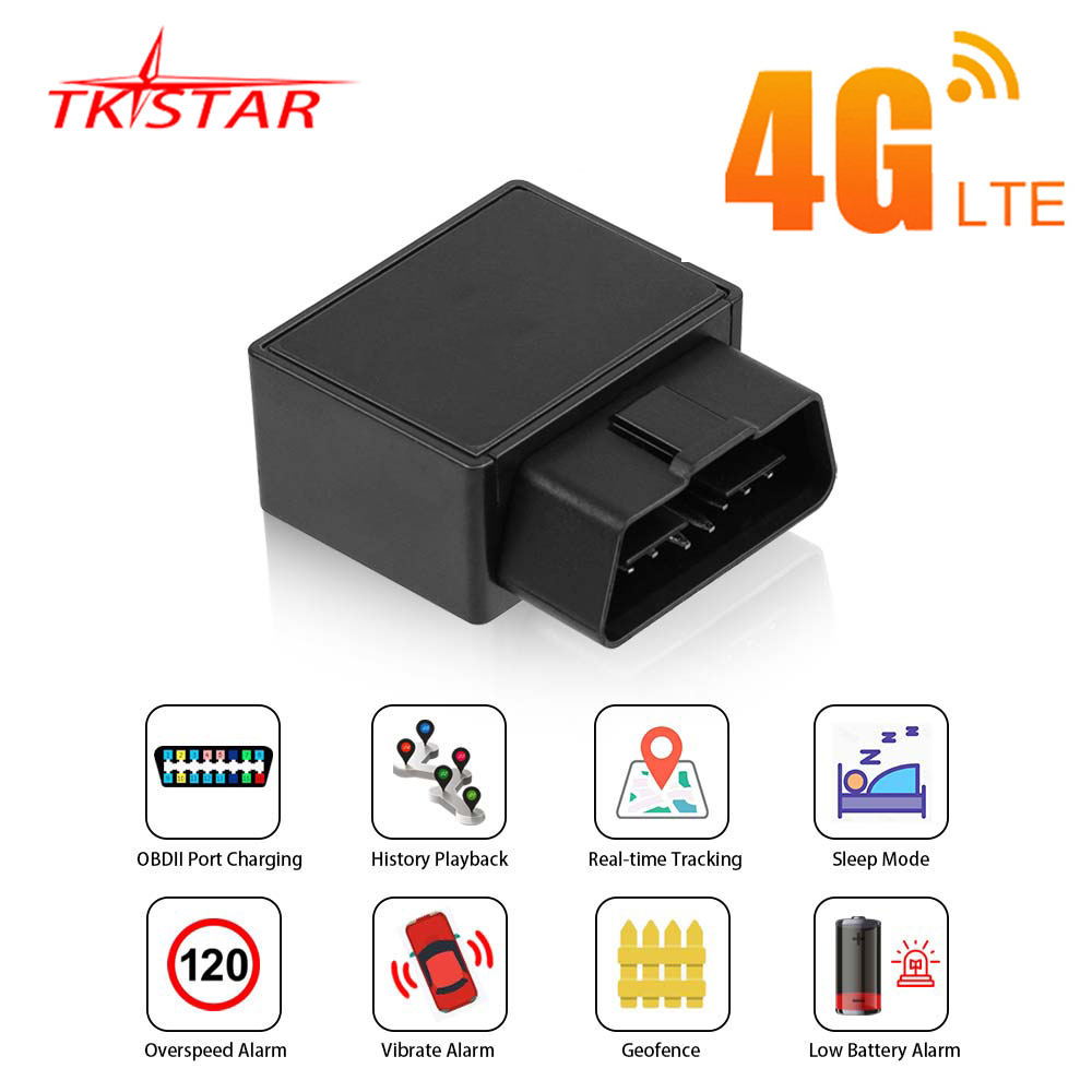 4 グラム TKSTAR GPS トラッカー車 OBDII 16PIN OBD TKSTAR 4G ミニ GPS トラッカー GSM OBD2 4G 追跡デバイス GPS ロケーター OBDII 無料アプリ