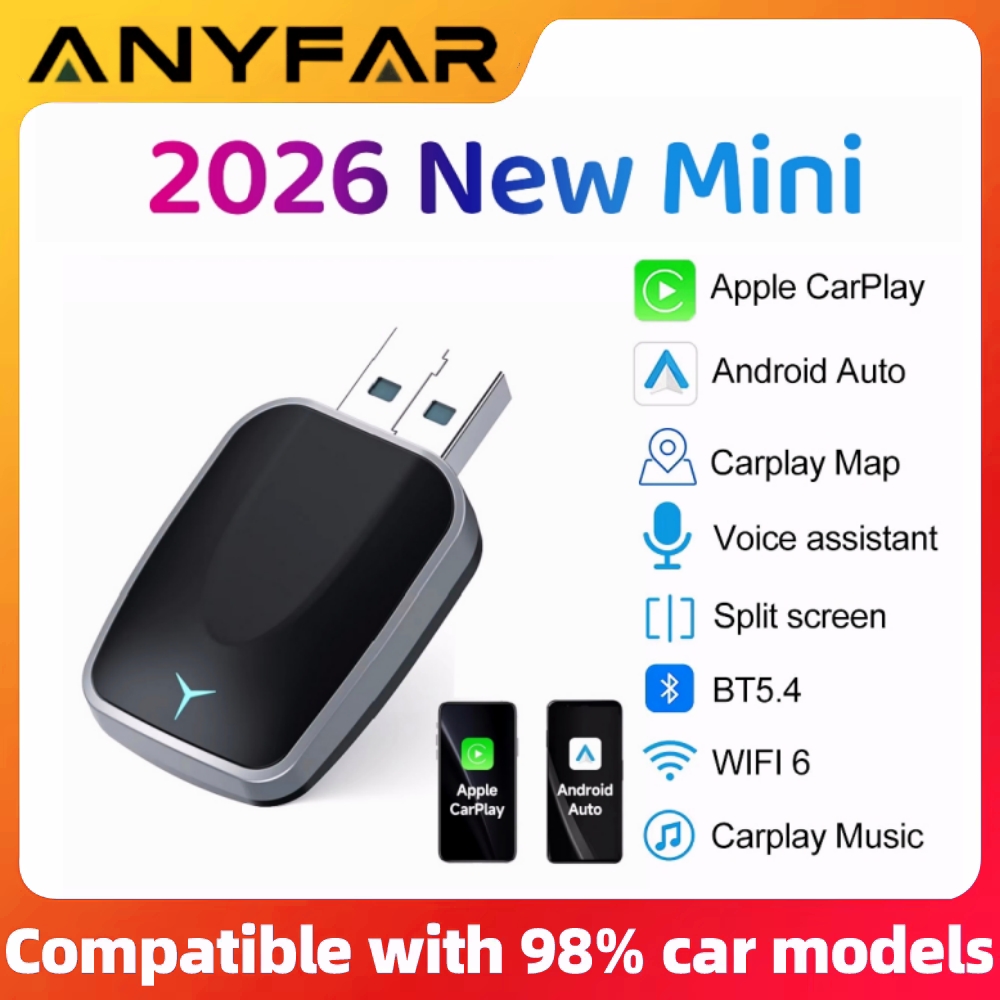 新しい 2 in 1 有線 - ワイヤレス Carplay アダプター、WIFI 6 スマート ドングル プラグ アンド プレイ自動接続、分割画面 Carplay アダプター