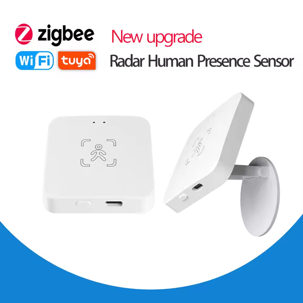 Tuya Zigbee/WiFi スマート人間存在センサーミリ波レーダー検出輝度/距離検出 Z2M サポートホームアシスタント