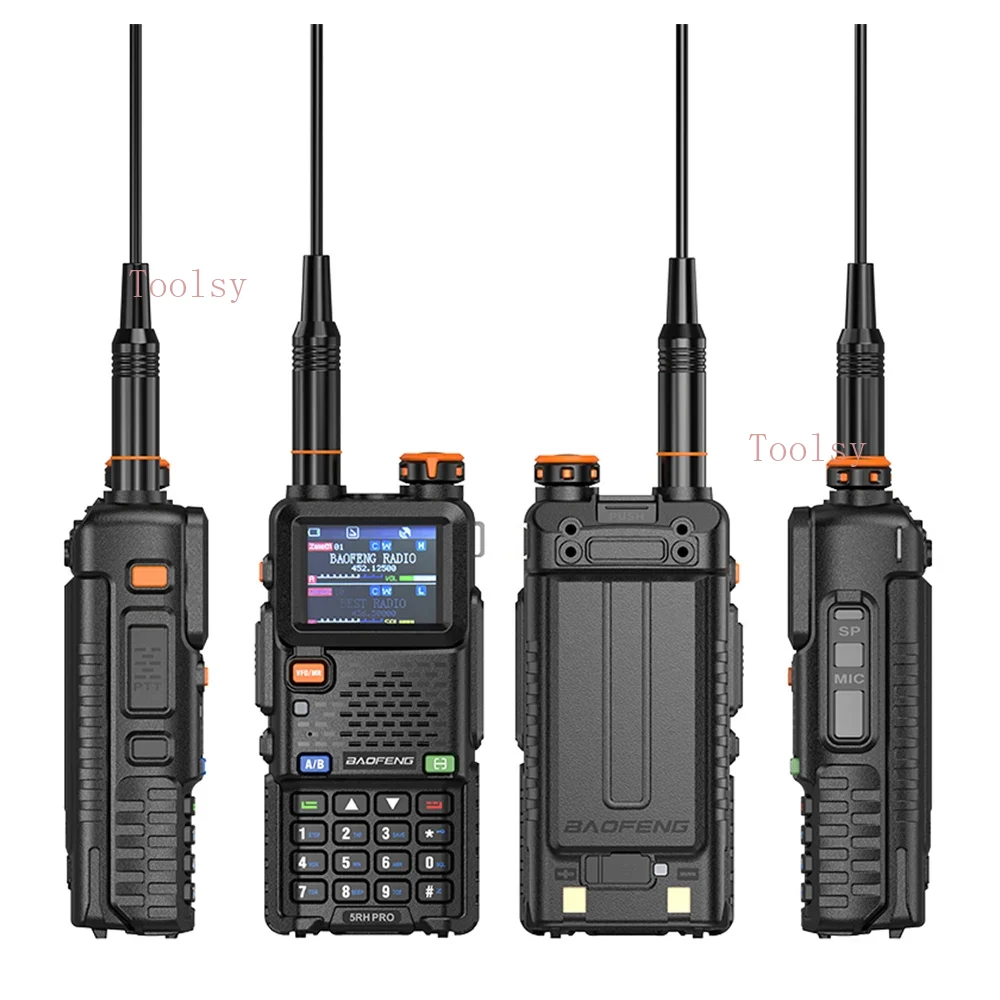 Baofeng 5RH PRO GPS トランシーバー 10 ワット長距離ポータブルマルチバンド AM ワイヤレスコピー周波数 640CH Type-C 充電 2 ウェイラジオ