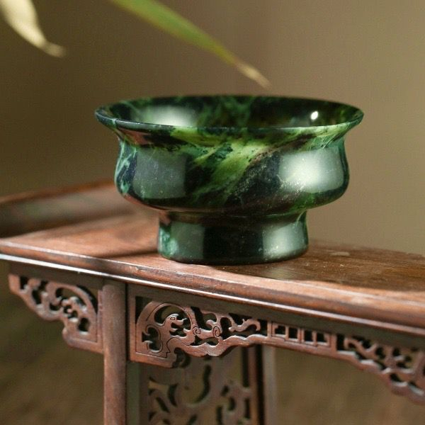 健康カップ石翡翠ナチュラルヒーリング宝石ティーカップ Gongfu 茶器本物の中国の緑の翡翠マスターカップ茶道