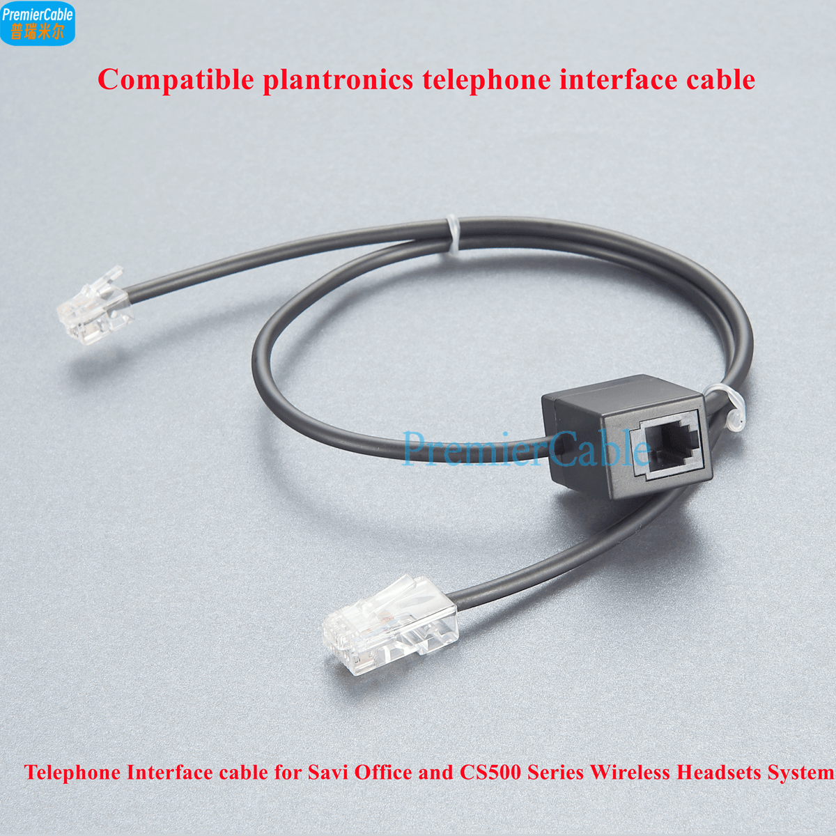 互換性のある plantronics 電話インターフェイス ケーブル Savi Office および CS500 シリーズ ワイヤレス ヘッドセット用の電話インターフェイス ケーブル