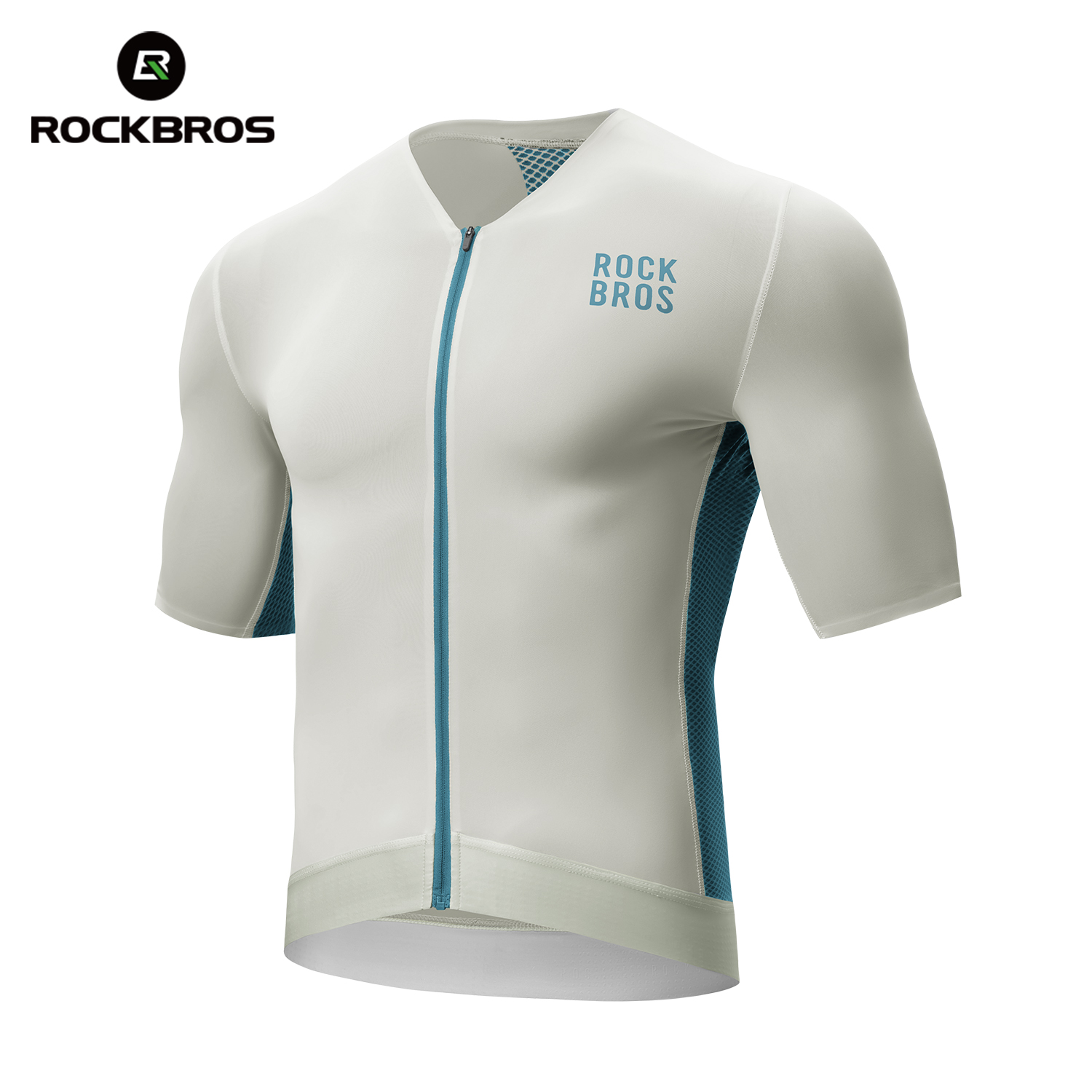 Rockbros 夏サイクリングジャージ軽量通気性速乾半袖ジャージレースシャツプロフェッショナル男性サイクリング服
