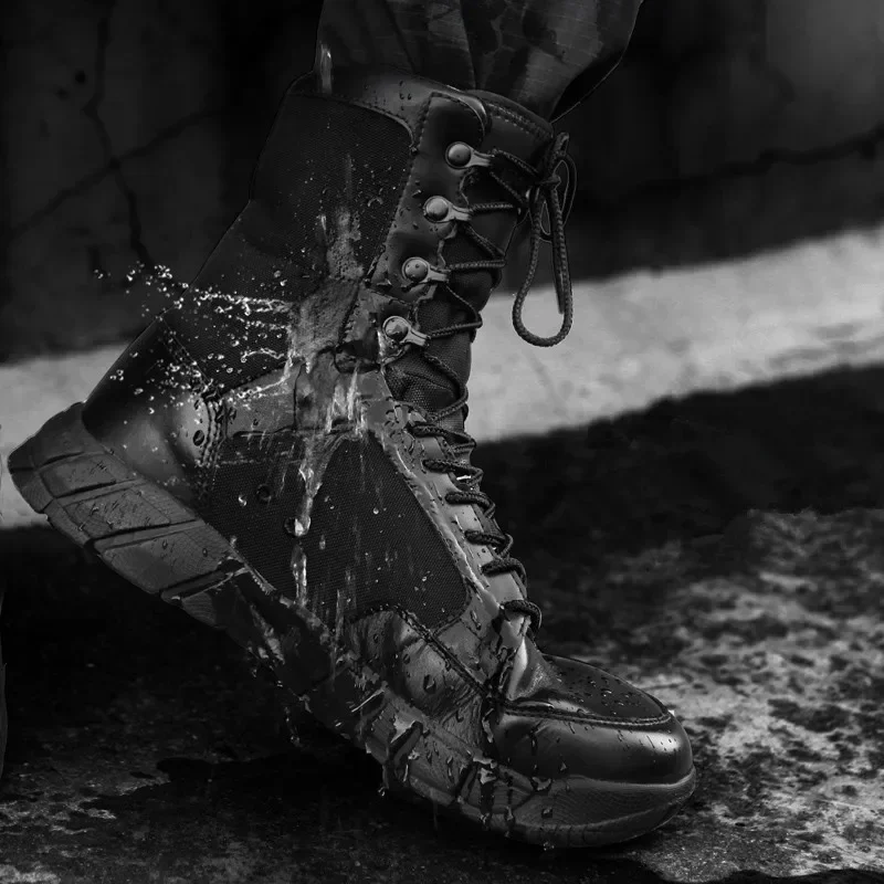 軍事超軽量男性砂漠戦術的な狩猟ブーツメンズ作業安全靴屋外 Zapatos ハイキングブーツオートバイスニーカー