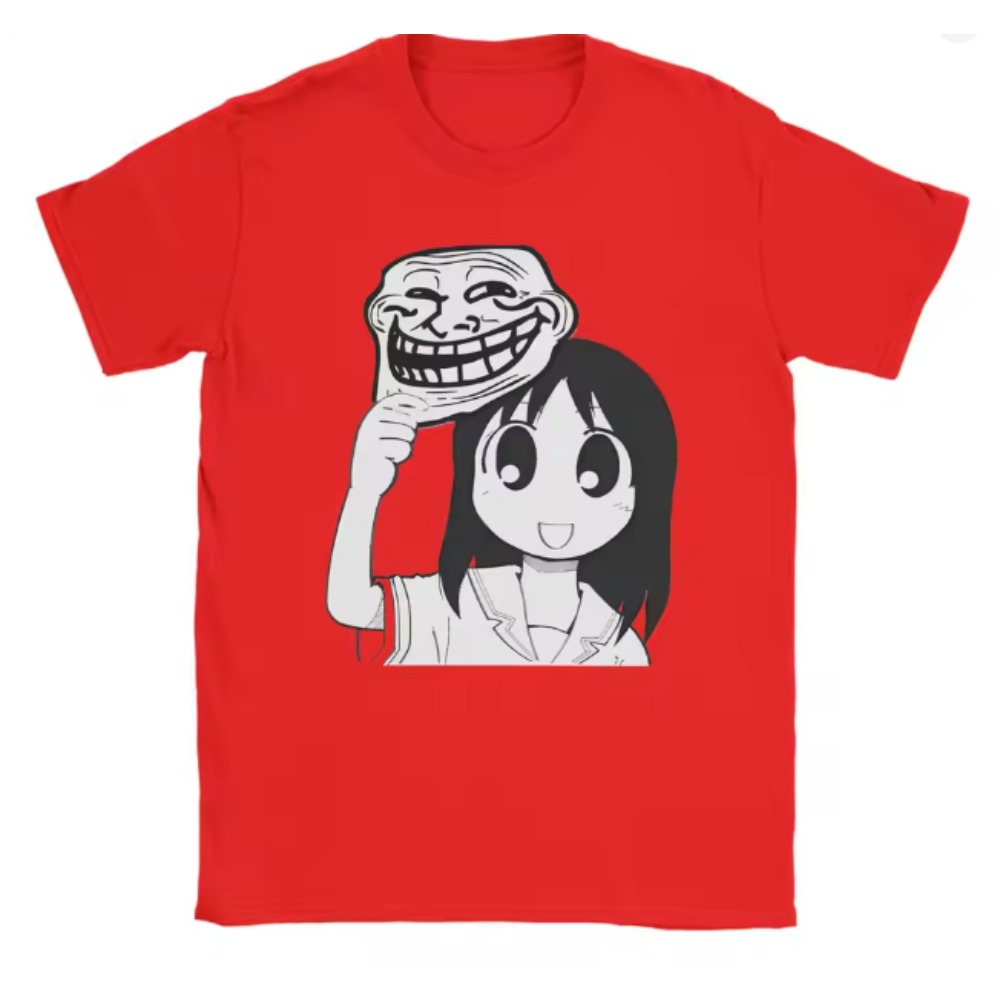 2026 大阪自閉症おかしいかわいいあゆむ Tシャツファッションアニメ Azumanga 大王夏 Tシャツ純粋な綿のトップスプラスサイズ