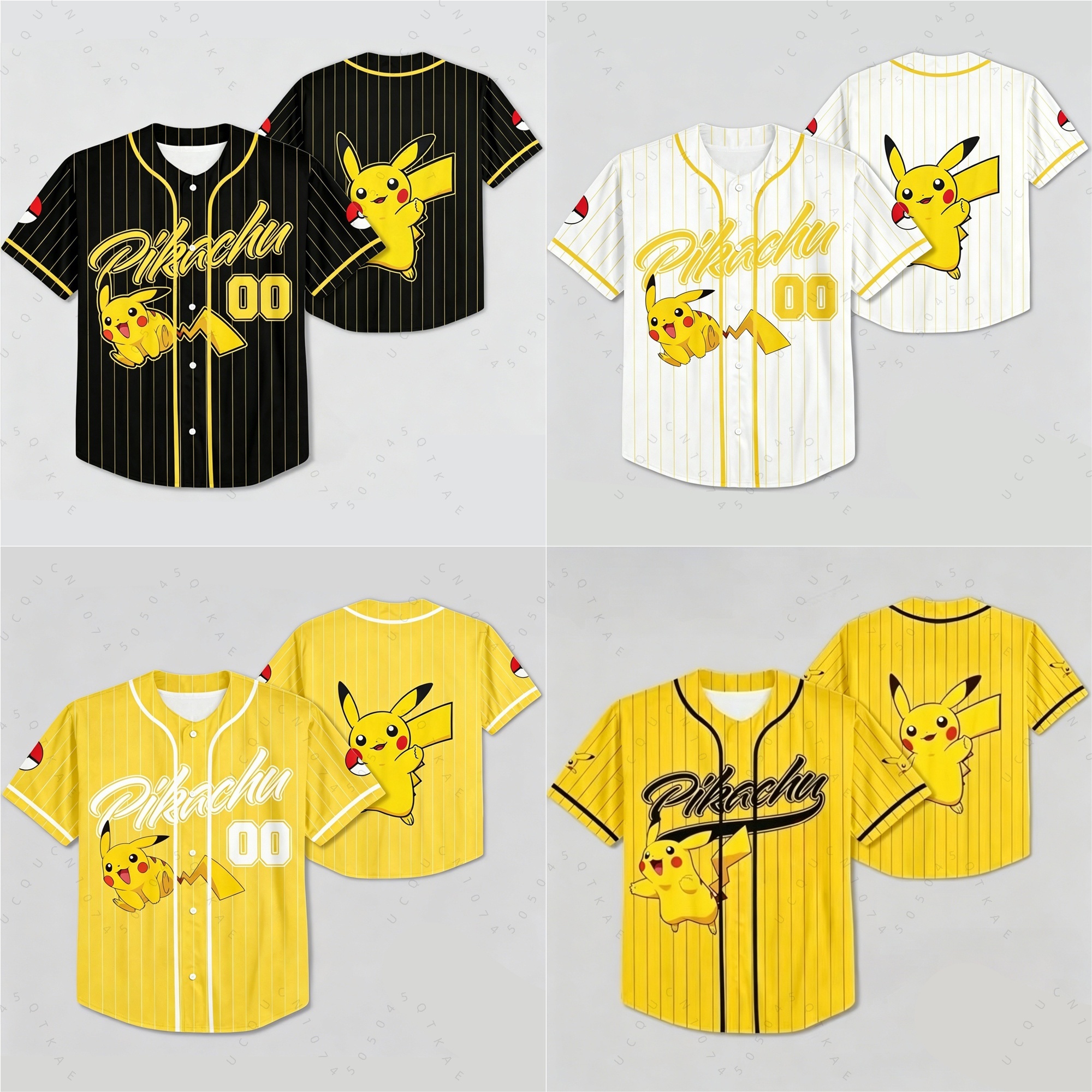 2026 夏ピカチュウレトロコスプレ野球ジャージメンズ特大 3d プリント半袖家族ユニセックス子供のスポーツシャツ