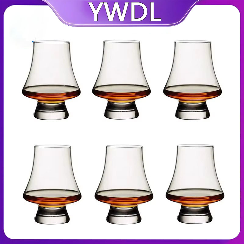 YWDL 2/4/6 個ガラスウイスキーカップセット 250 ミリリットル透明鉛フリードリンクグラススコッチ酒バーウェアビールスピリッツワイングラス