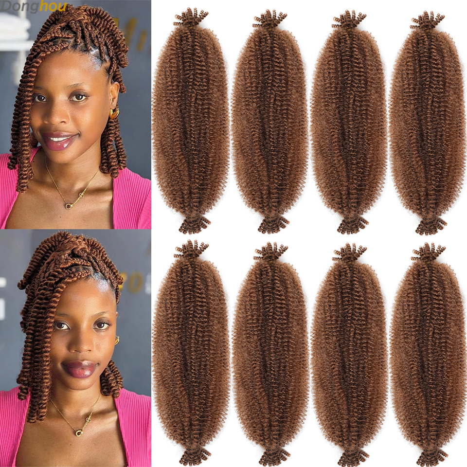 弾力のあるアフロツイストヘアカラー 30 1B バグ 4 350 オンブルブラウン弾力のあるボヘミアンツイストヘアマーリーツイスト編組髪黒人女性のための