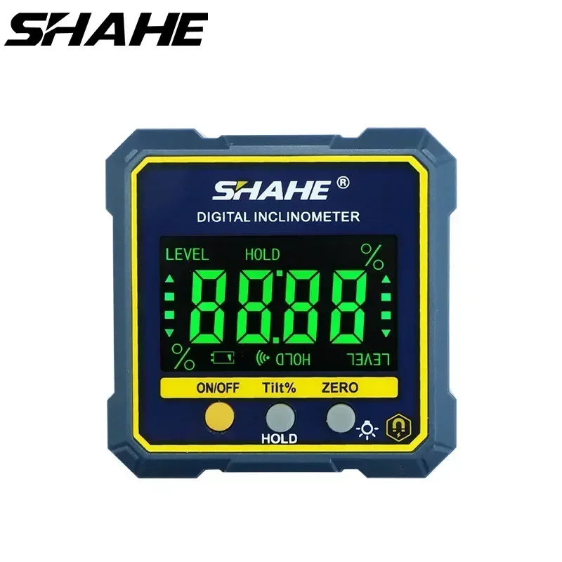 SHAHE 2-in 1 磁気デジタルレベルと角度ファインダー傾斜計ベベルゲージ、ホールド機能付きバックライトと磁気ベース