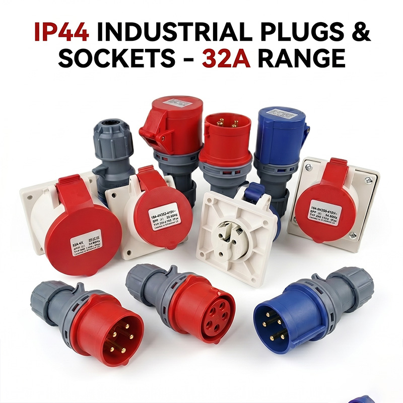 32A IP44 工業用プラグソケットコネクタ 3/4/5 ピン 220V 380V 415V 防水オスメス表面フラッシュマウント電気範囲