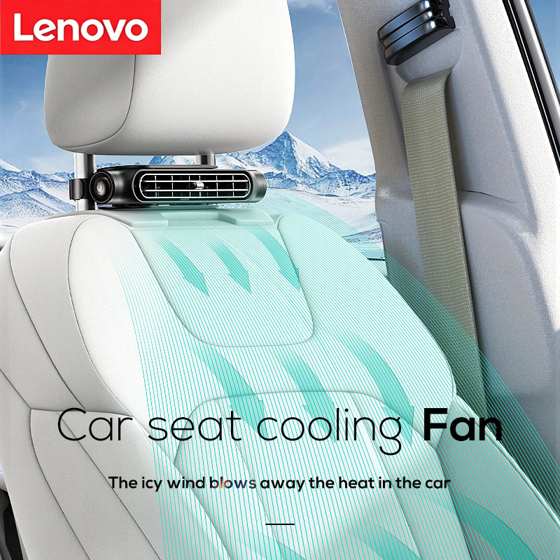 Lenovo カーシート冷却ファン 3 速度調整可能車のヘッドレスト冷却空気ファンカーシートファンフロントリアカーインテリアアクセサリー