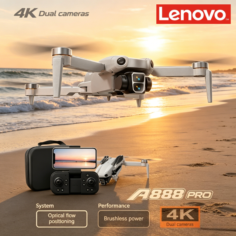 Lenovo A888 折りたたみ式 GPS ドローン 8K デュアルカメラ 5G WIFI FPV スクリーン RC ブラシレス障害物回避クアッドコプター