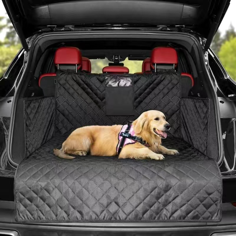 犬の飼い主のためのユニバーサル SUV カーゴライナー、高耐久防水トランクマット、簡単に掃除できるリアペットカバー