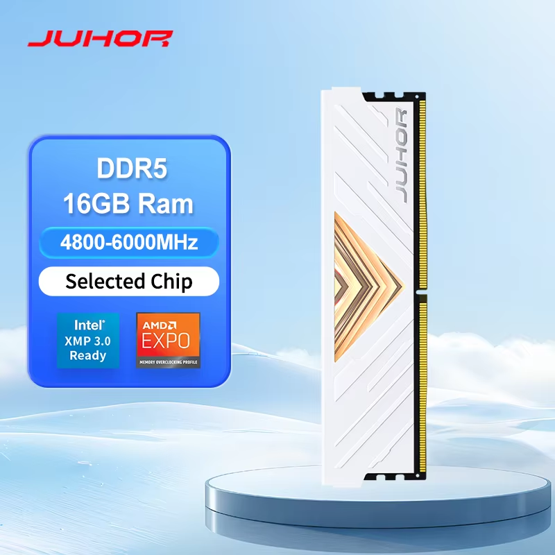 JUHOR DDR5 RAM 16GB 4800MHz 5600MHz 6000MHz コンピューター ゲーム デスクトップ メモリ