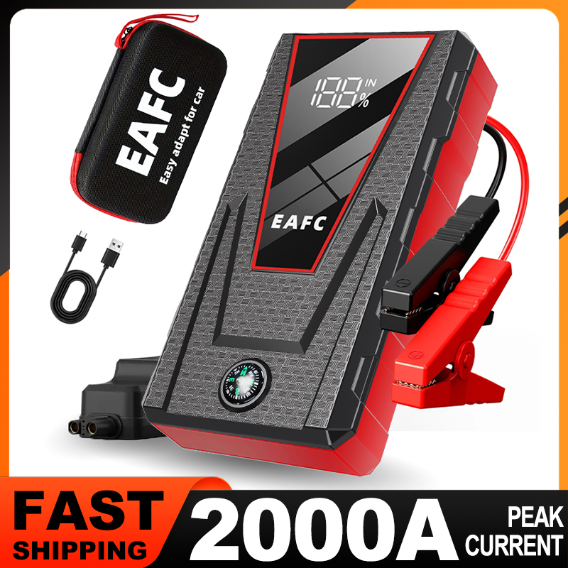 2000A 車のジャンプスターター電源銀行 12V ポータブル車のバッテリーブースター充電器始動装置ガソリンディーゼル車のスターター