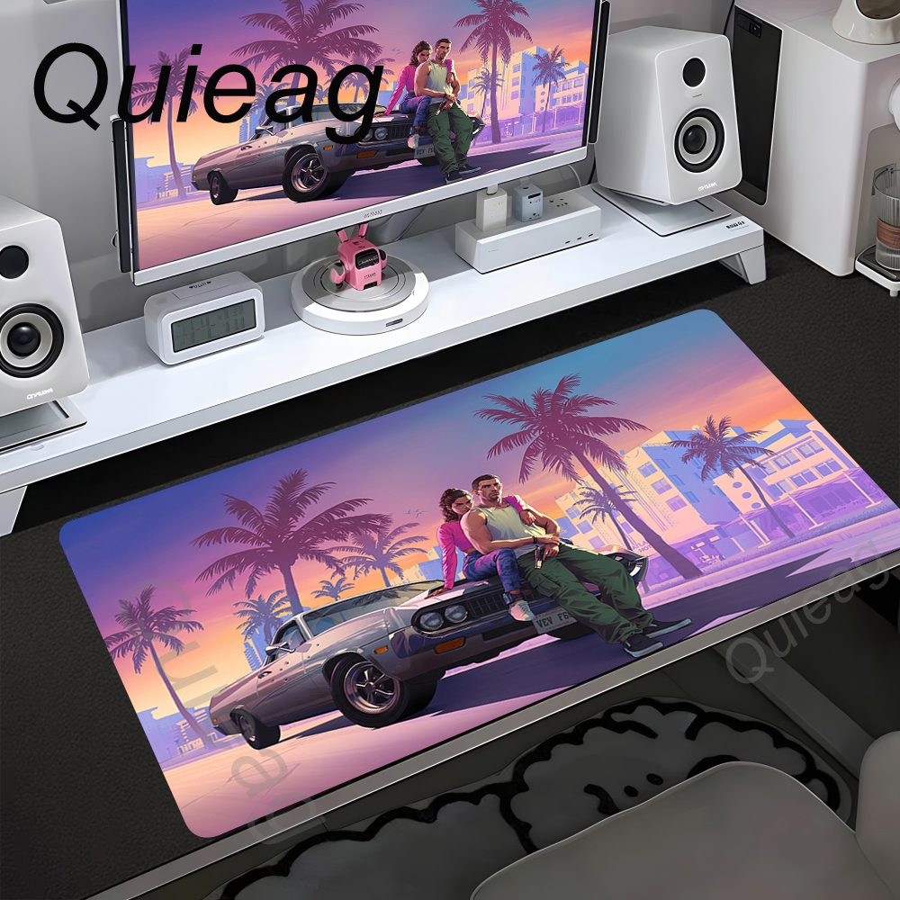GTA グランド・セフト・オート・オンラインゲームテーママウスパッド大型拡張デスクマット防水布表面滑り止めゴムベースマウスパッド