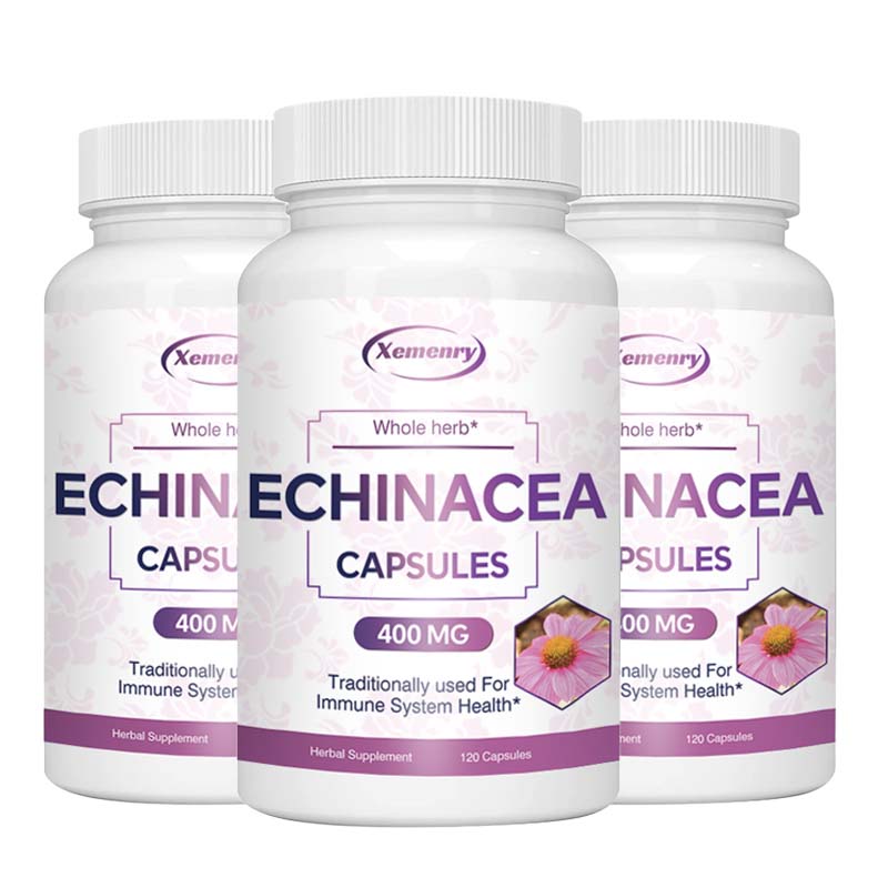 エキナセア カプセル 400 mg - 免疫力と呼吸器の健康をサポートし、風邪の期間を短縮するサプリメント
