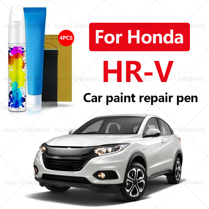 車のペイント修理ペン 1996-2025 ホンダ HR-V ペイントスクラッチ修復アクセサリー 4 個ブラック NH731P ホワイト NH883P ブルー B593M シルバー