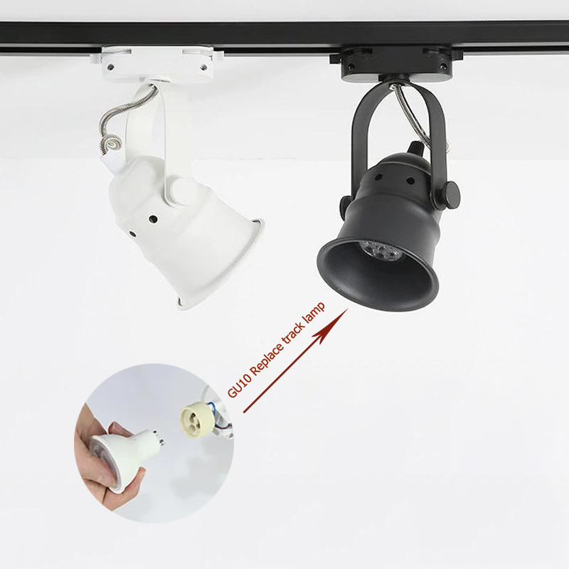 レトロ LED 天井レールランプ COB 衣料品店背景壁レールライト GU10 交換