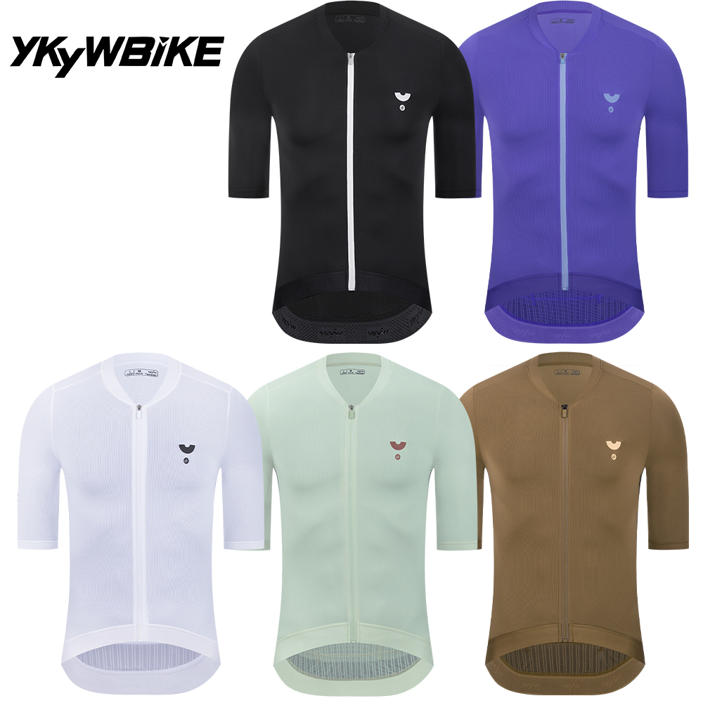 YKYWBIKE 2026 最新夏サイクリングジャージ男性サイクリングマイヨプロチーム自転車シャツ半袖 MTB ロードバイクトップ服