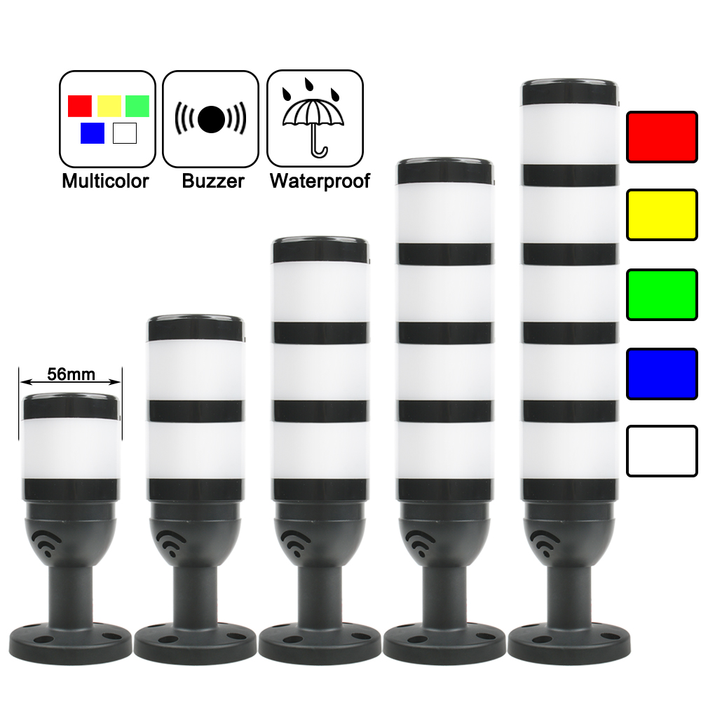 SMGJ5 多層ロータリー産業用 LED 信号スタックタワー警告灯警報装置 DC12V24V AC110V220V 注意機械ランプ