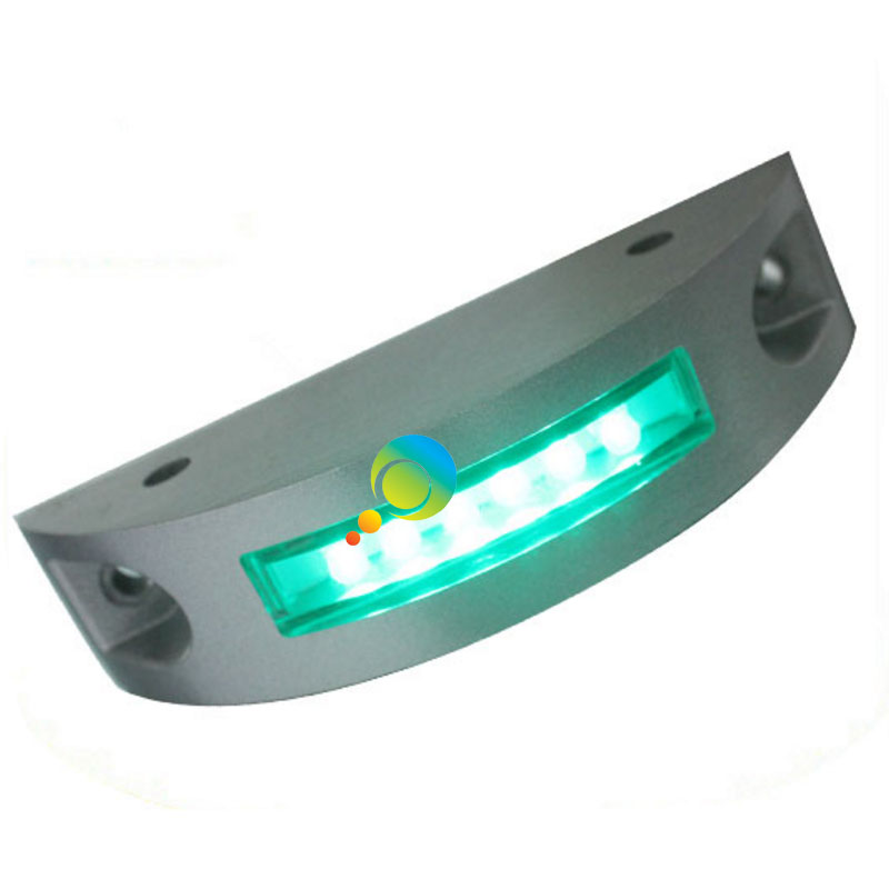 定常モードグリーン LED ガーデンライト高品質アルミシェル太陽光発電道路スタッドリフレクター