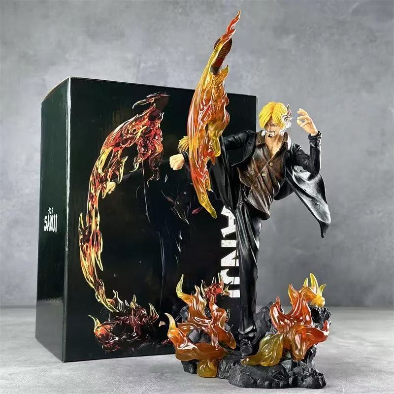 30 センチメートルアニメワンピースフィギュアキック脚サンジ GK 像アクションフィギュア人形コレクションモデルのおもちゃギフト