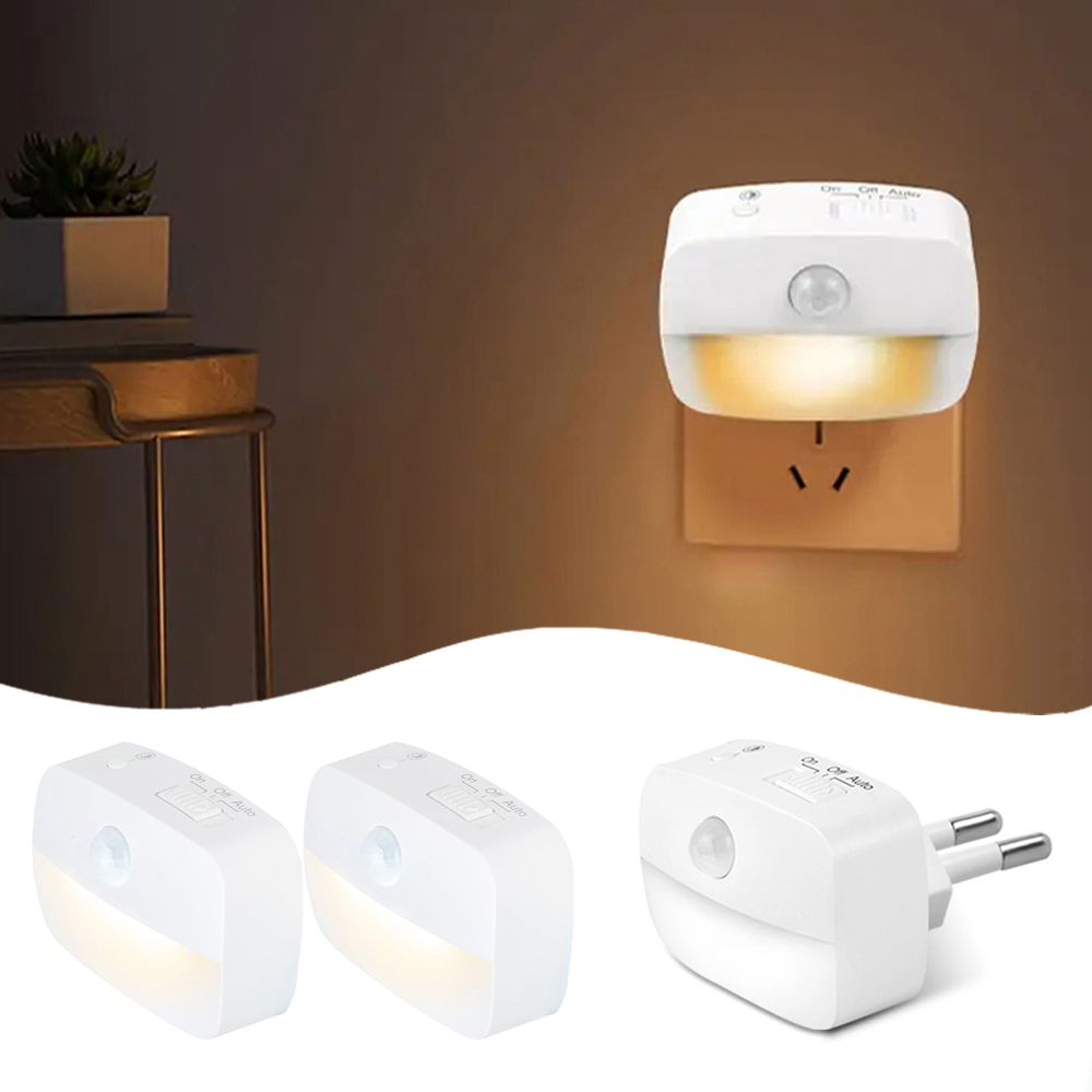 LED ナイトライトモーションセンサー EU プラグランプ常夜灯子供の寝室の装飾廊下階段トイレベッドサイドナイトランプ