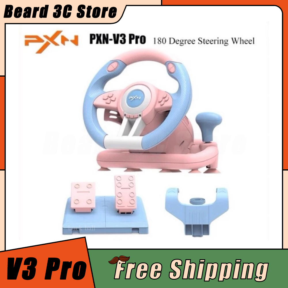 Pxn V3 プロゲームステアリングモーター 180 回転 USB 有線ゲーマーステアリングホイールコントローラホイール振動 PC/Ps4/Xbox シリーズ
