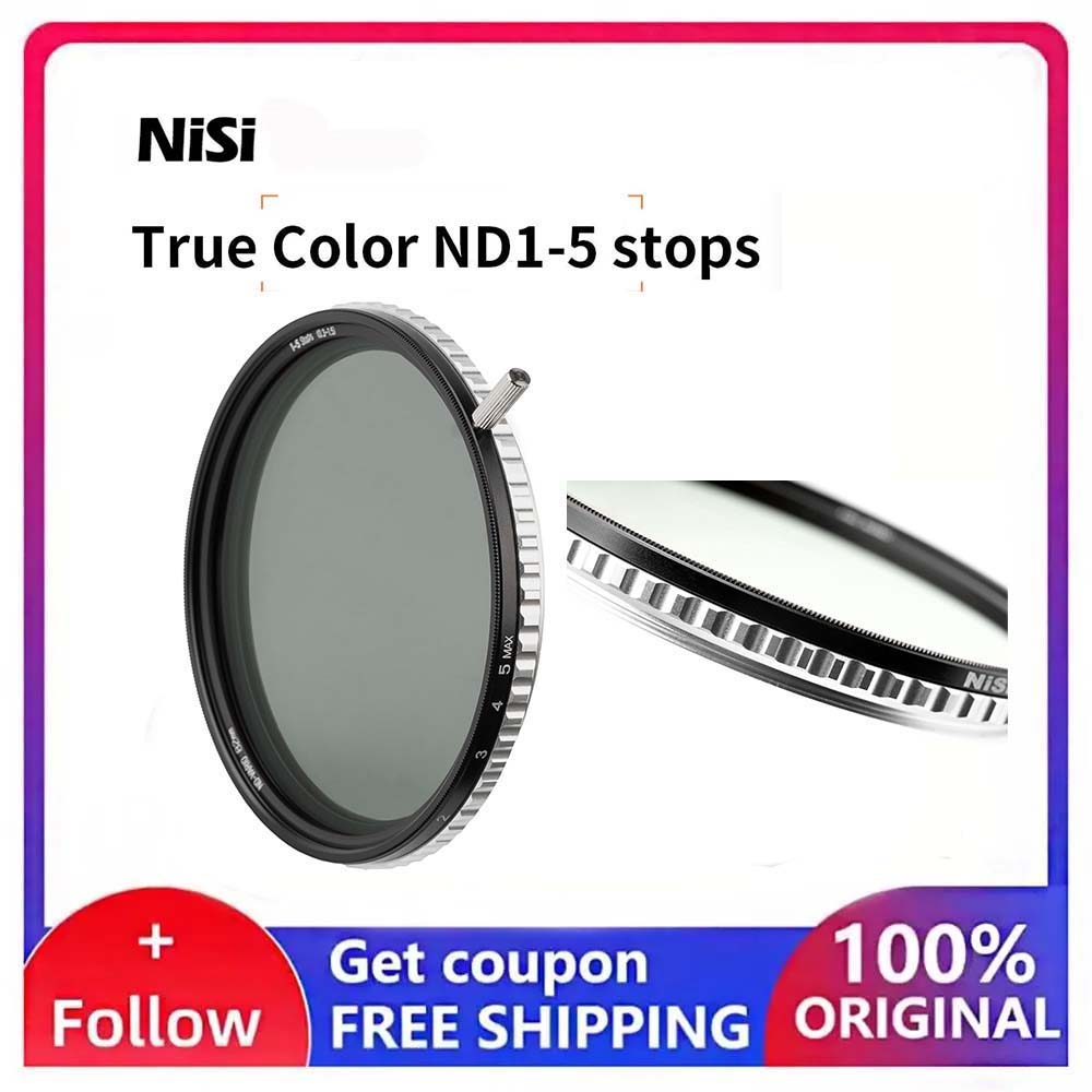 Nisi True Color ND-VARIO Pro Nano 1-5 ストップ可変 ND フィルター 40.5 43 46 49 52 58 67 72 77 82 86 95 105 ミリメートルカメラレンズフィルター