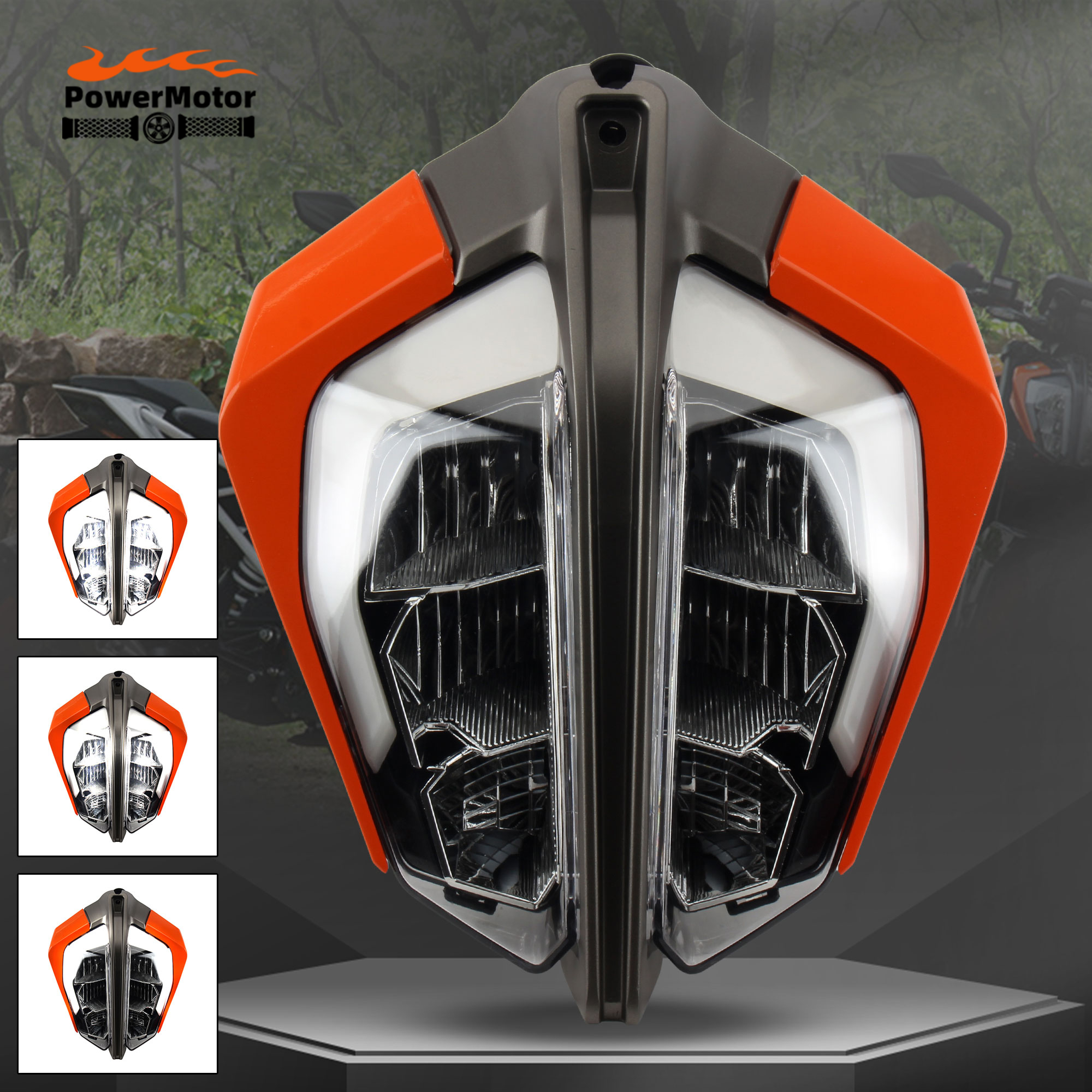 KTM デューク 390 2017-2022 LED ヘッドライトアセンブリオートバイヘッドライトフロントライトサイドパネルフェアリングモト照明アクセサリー