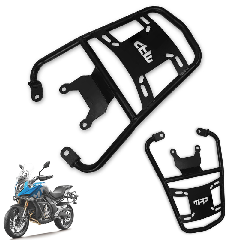 新しい 650MT オートバイアクセサリーリアテールラックトップボックスケーススーツケースキャリアボード 650-MT CFMOTO 650 MT 650/MT 黒