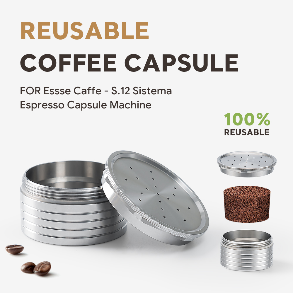 再利用可能なコーヒーカプセル Essse Caffe S.12 Sistema エスプレッソコーヒーメーカーステンレス鋼詰め替えコーヒーフィルターポッド