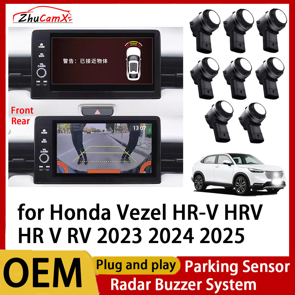 ZhuCamX フロントリアパーキングセンサー支援バックアップレーダーブザーシステム ホンダ ヴェゼル HR-V HRV HR V RV 2023 2024 2025用