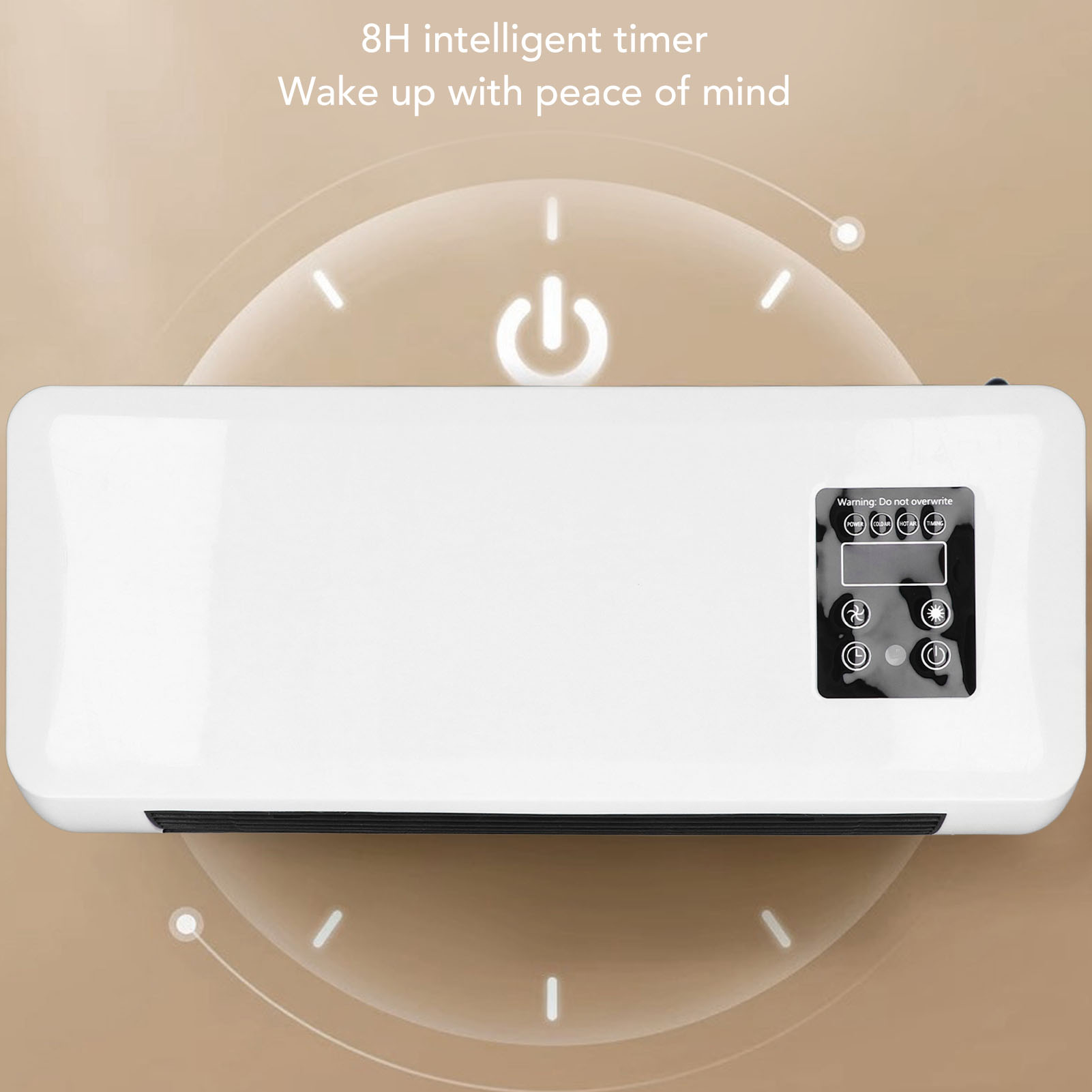 壁掛け電気ヒーター調節可能な2つのモードポータブルタッチスクリーン壁掛け熱風送風機浴室ヒーター
