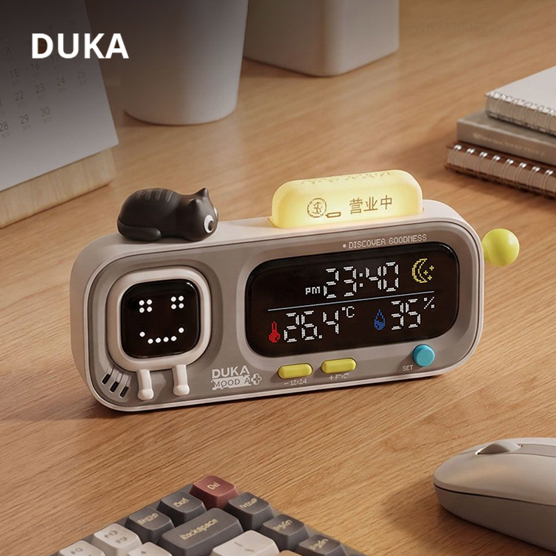 DUKA MOODA スマート温度と湿度時計 TH3 センサー電気デジタル湿度計ホーム気象ステーションスマート温度計