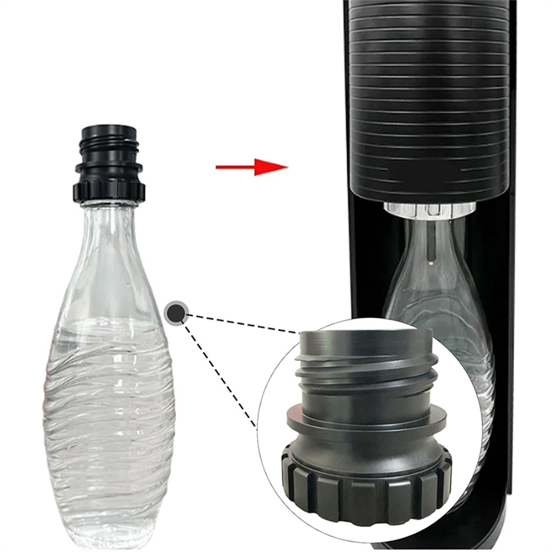 ABBZ-For Sodastream 0.7L ガラスボトルアダプターポータブルソーダマシン交換用プロフェッショナル品質