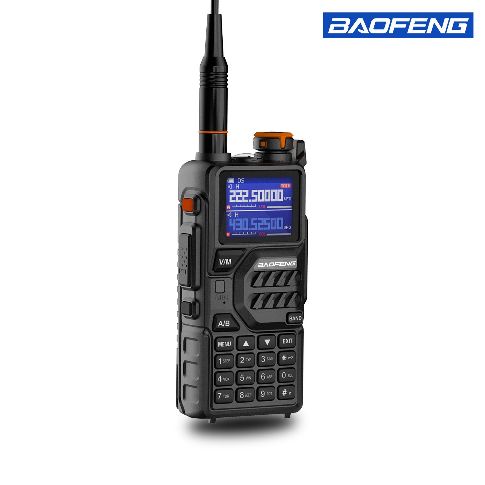 Baofeng K5 Plus ハンドヘルド マルチバンド 10 ワット 999 チャンネル 2500mAh Baofeng 1.77 インチ カラー スクリーン トランシーバー、適切な f